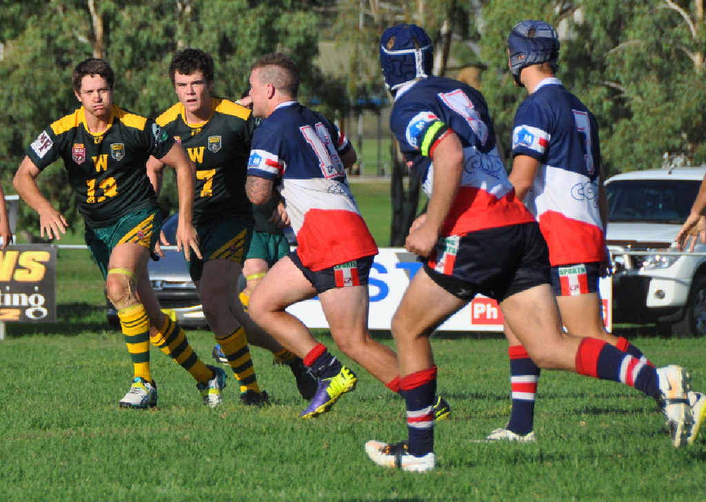 The Warwick Cowboys struggled against the Wattles Warriors in the second half at the weekend, giving away a number of penalties. The Warwick Cowboys struggled against the Wattles Warriors in the second half at the weekend, giving away a number of penalties.